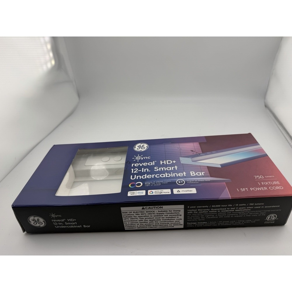 GE Cync Reveal HD+ 12in Smart Undercabinet Color Changing Light Bar